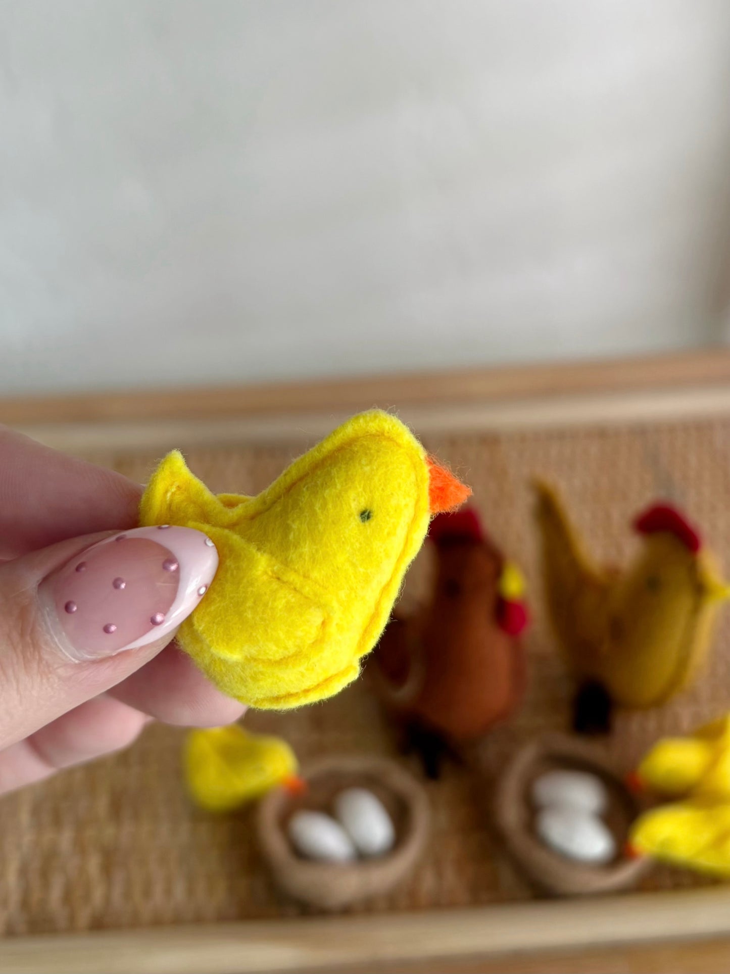 felt chick play set (13 pieces)