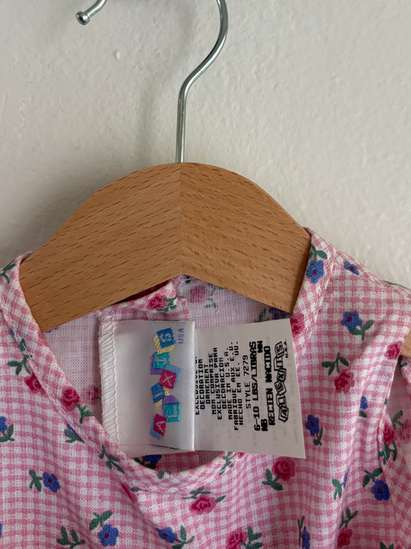 vintage floral romper (NB)