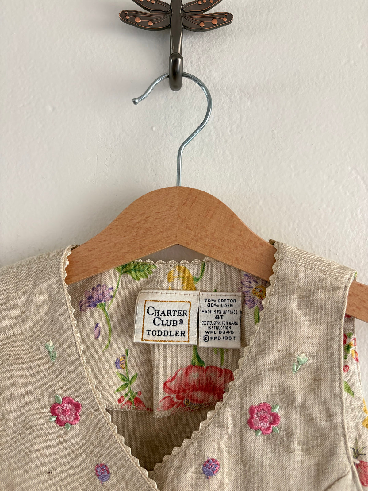 vintage embroidered vest (4T)