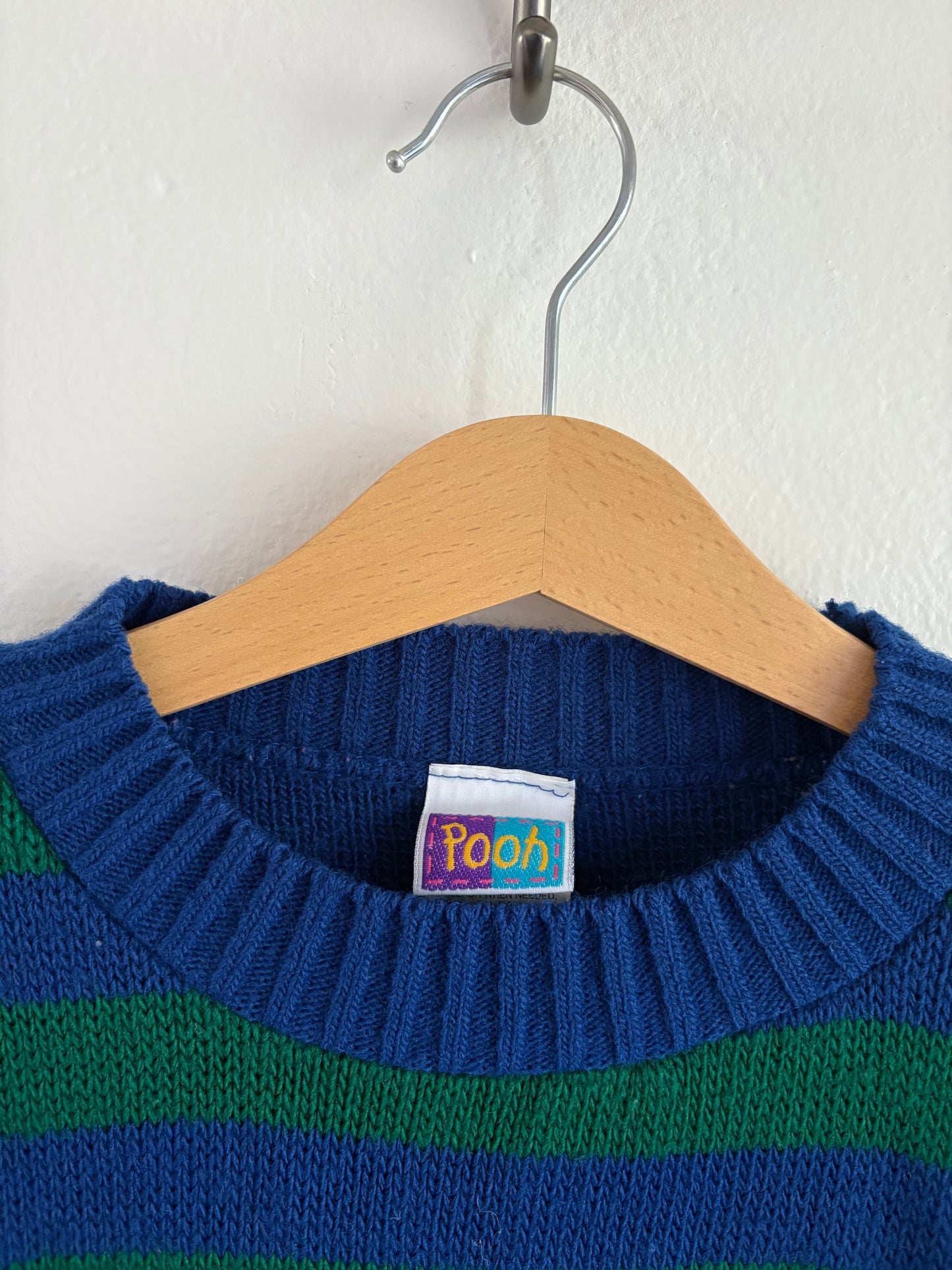 vintage pooh and tigger stripped knit sweater (5/6)