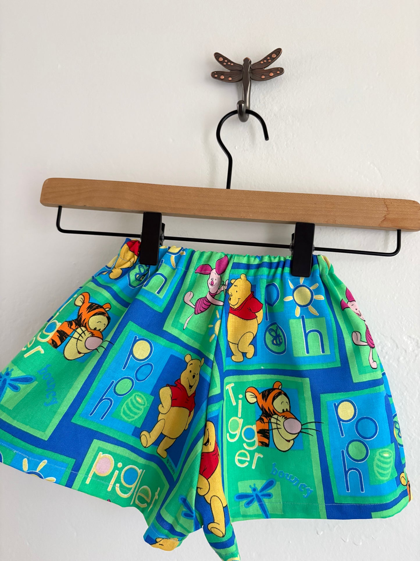 handmade pooh shorts (3/4T)