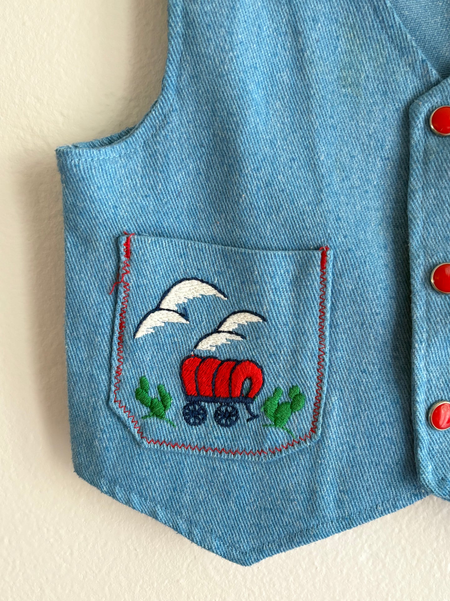 vintage western vest (3/4T)