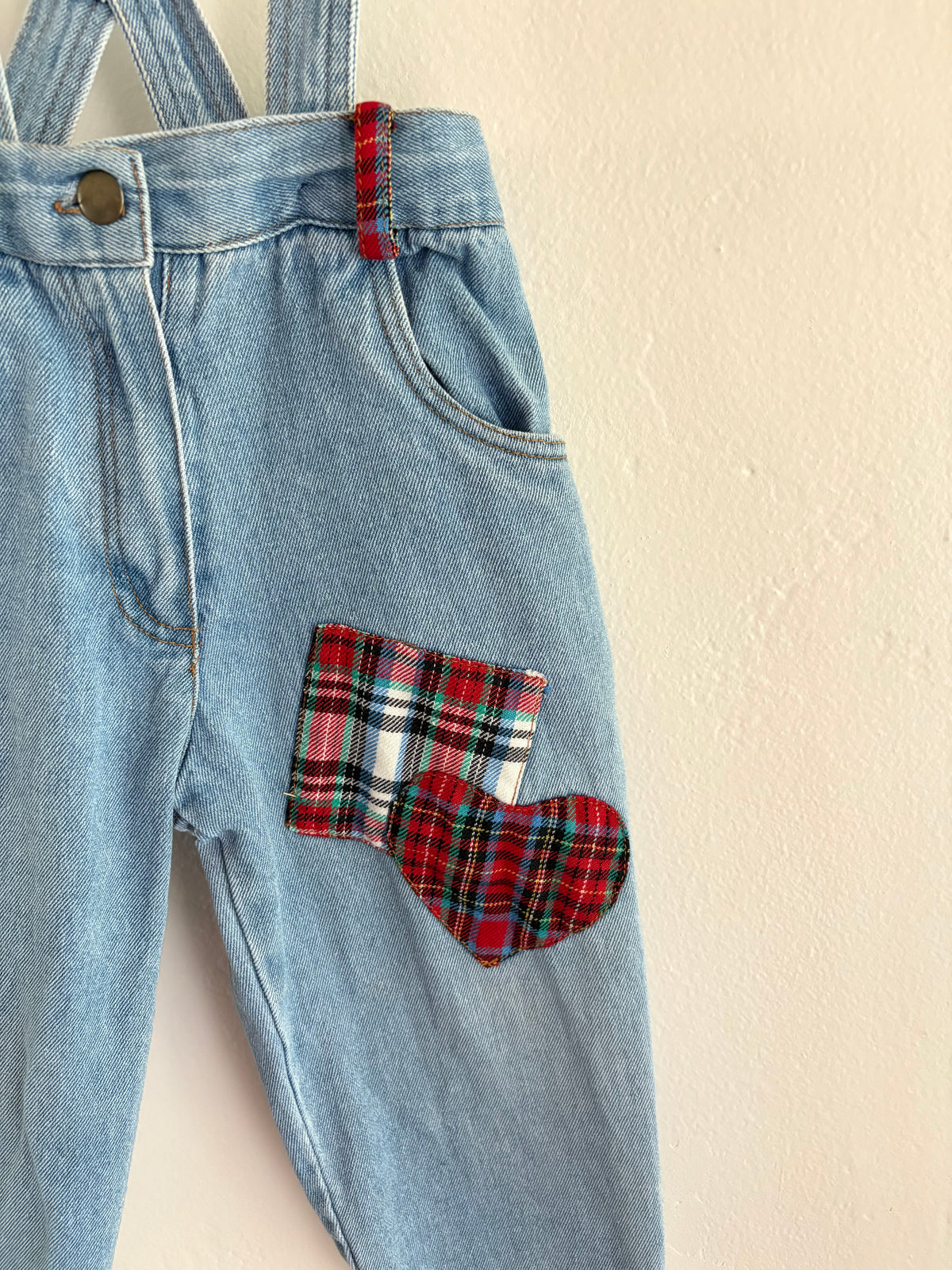 vintage patchwork overalls (2T)