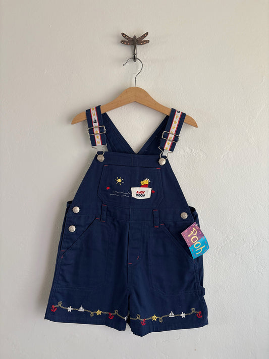 vintage sailor pooh shortalls (6Y)