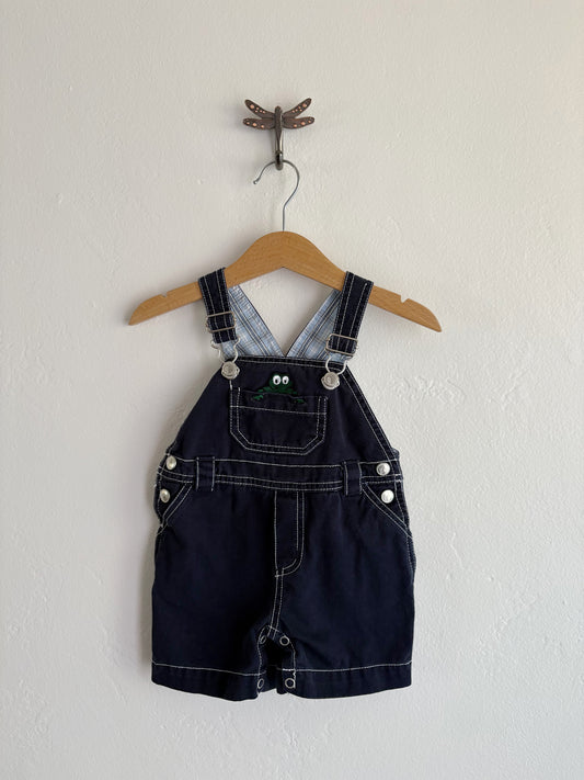 vintage gymboree frog shortalls (3/6M)