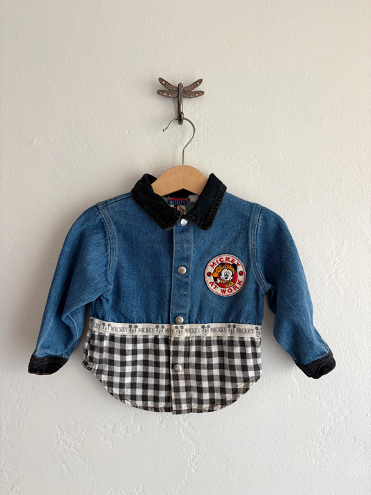 vintage mickey button up (18M)