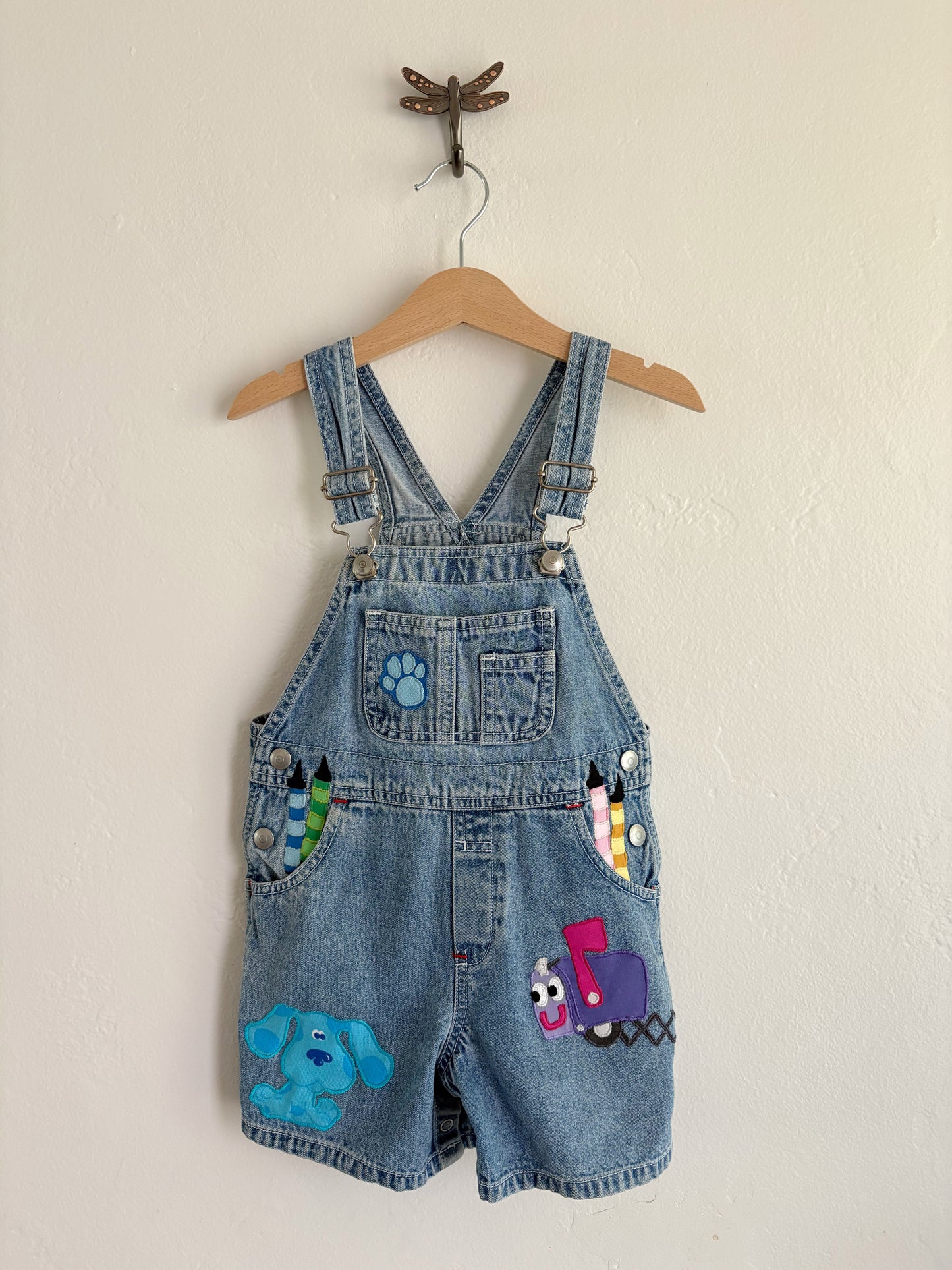 blues clues shortalls (3T) *handmade upcycle, please read!!*