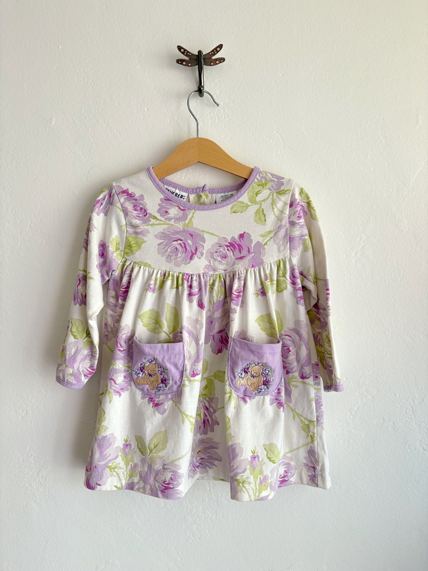 vintage teddy bear dress (24M)