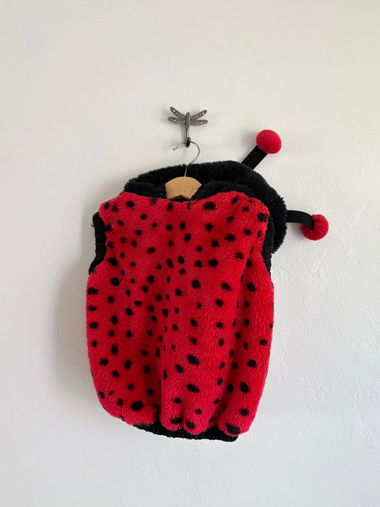 vintage 2000's plush ladybug vest (2T)