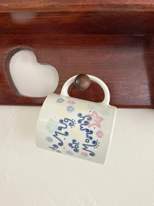 vintage whimsical 'a mug & hug for mommy' mug