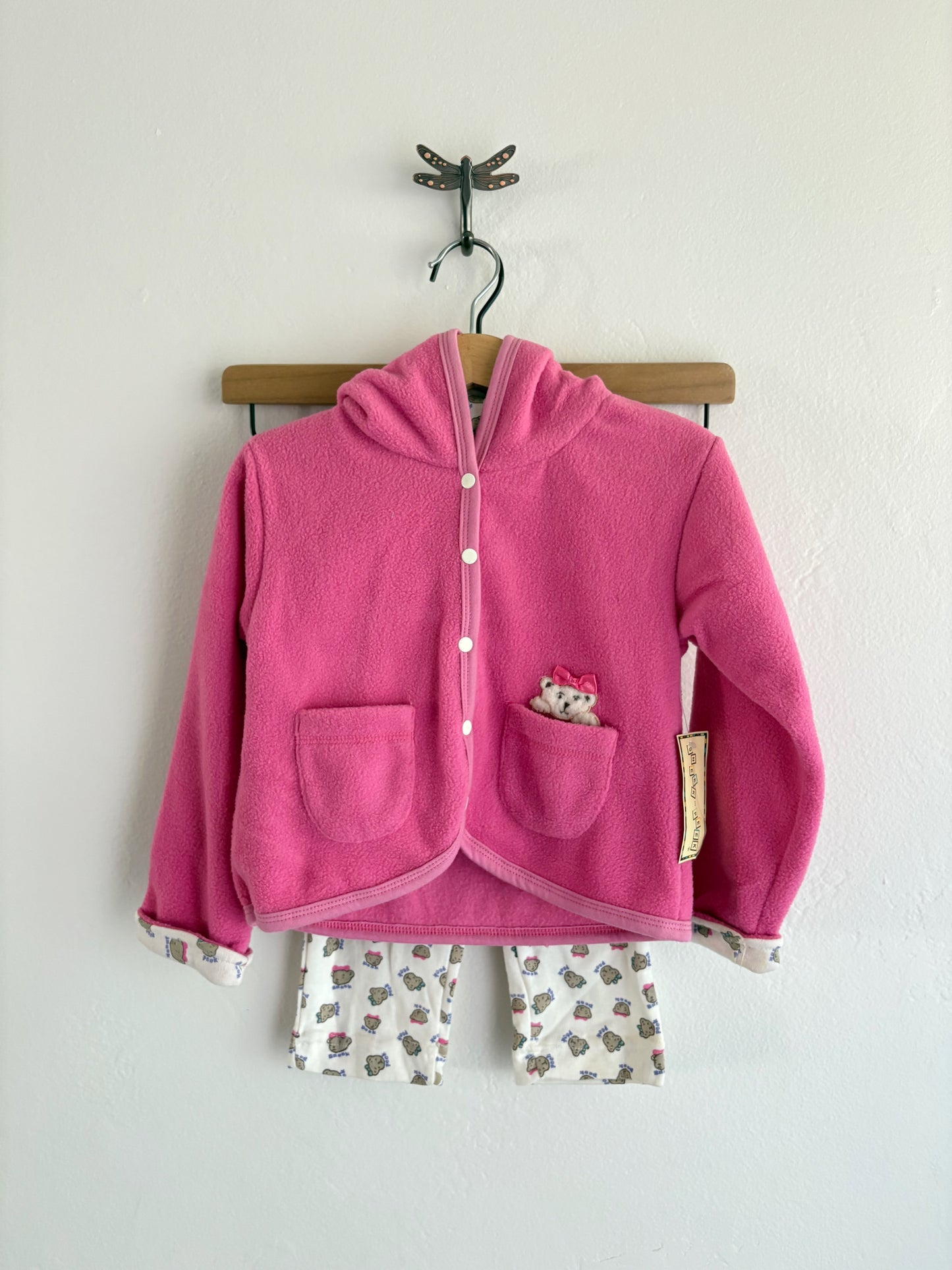 vintage pink kitty set (18M)