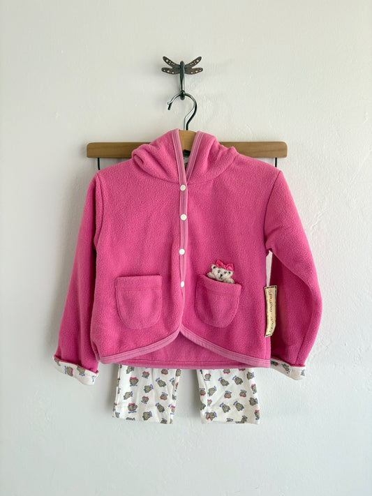 vintage pink kitty set (18M)