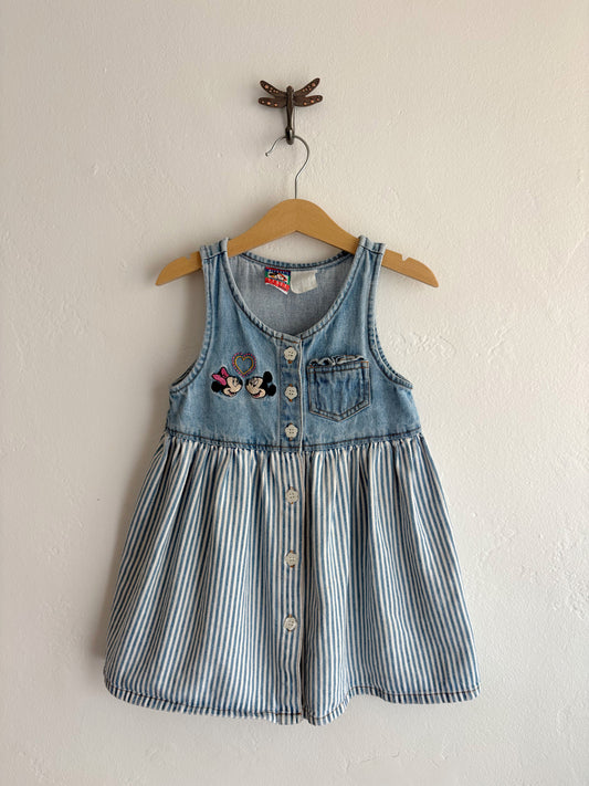 vintage mickey and minnie dress (3/4T)