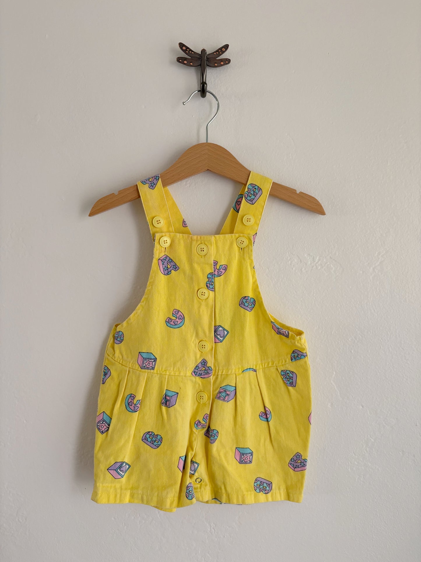 vintage ABC shortalls (24M)