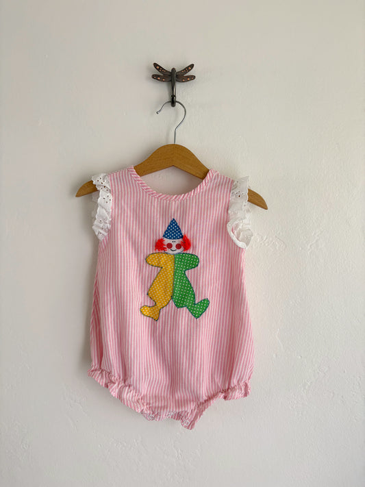vintage toodle time clown romper (12M)