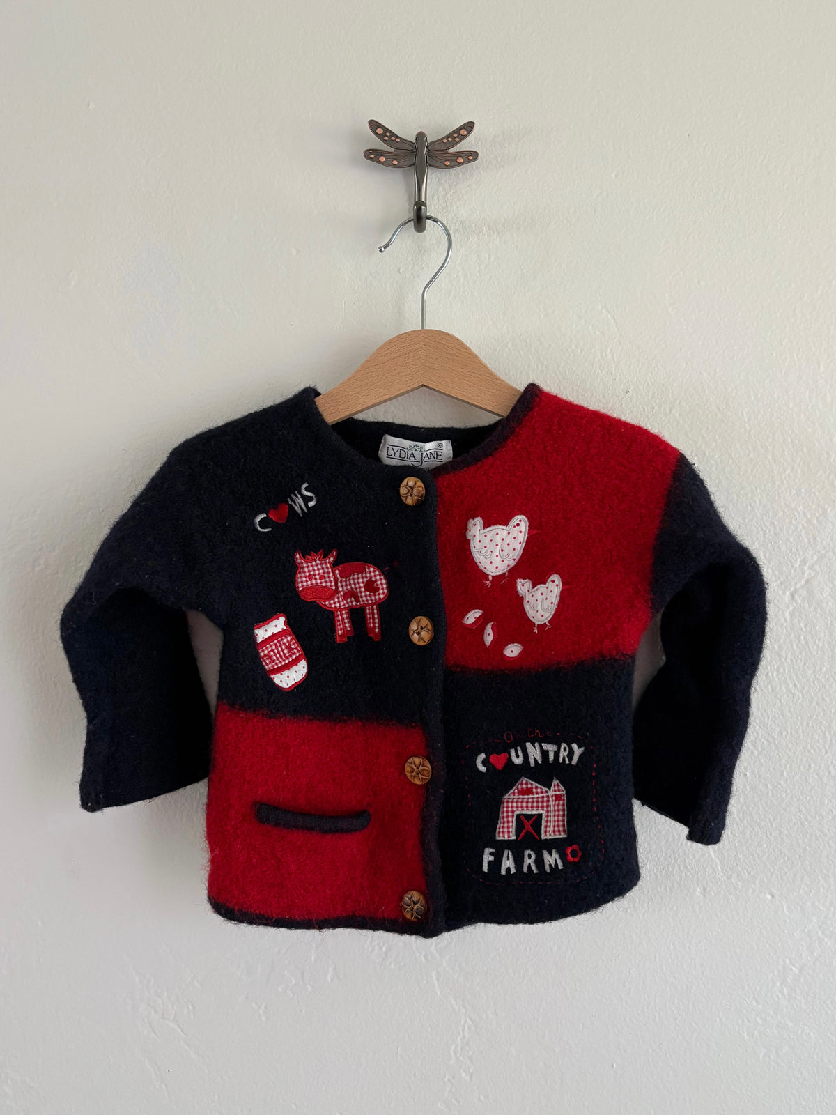 vintage farm 100% wool sweater (2T)