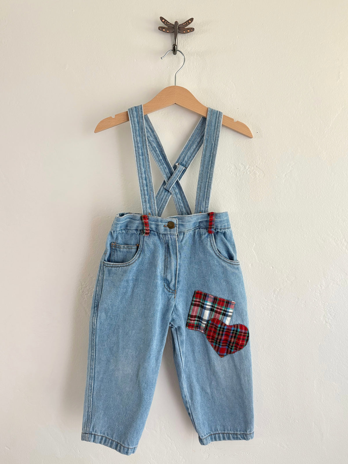 vintage patchwork overalls (2T)