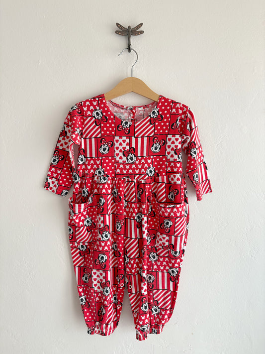 vintage aop minnie mouse romper (24M)