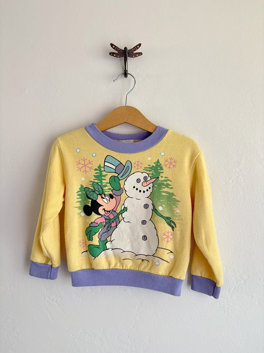 vintage minnie snowman sweater (3T)