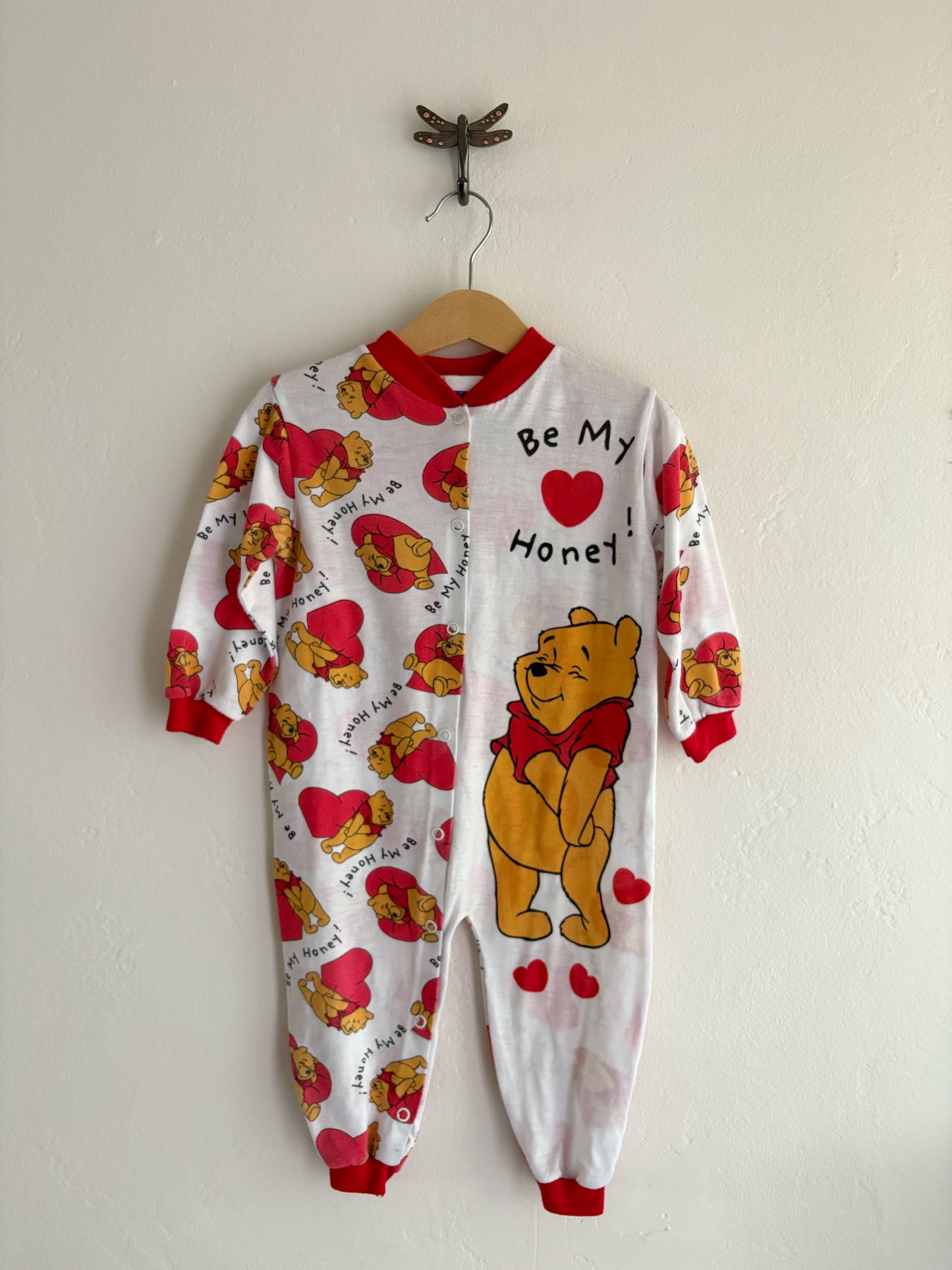 vintage aop pooh onesie (3T)