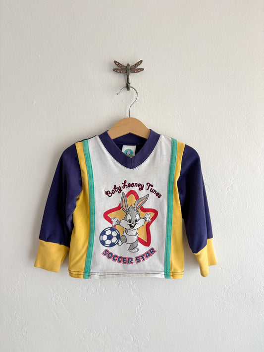 vintage bugs bunny soccer long sleeve (18M)