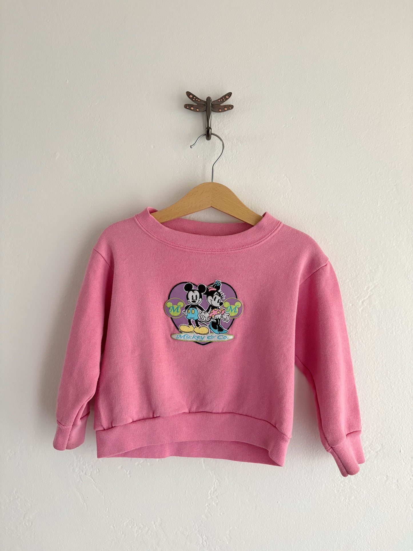 vintage minnie and mickey crewneck (2T)