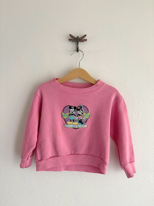 vintage minnie and mickey crewneck (2T)