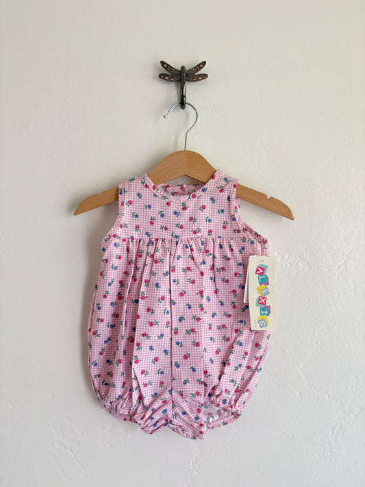vintage floral romper (NB)