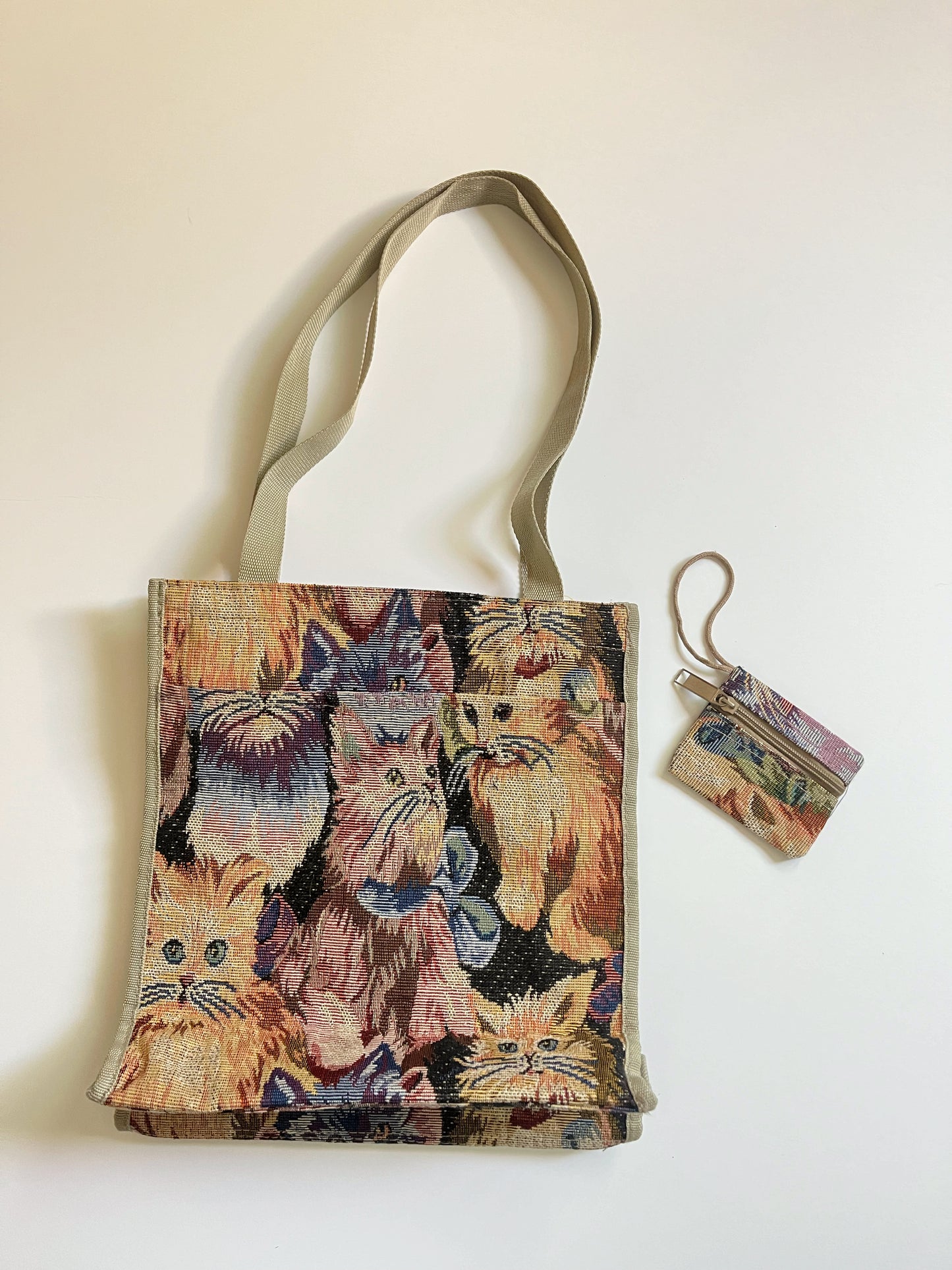 Tapestry Cat bag + coin pouch