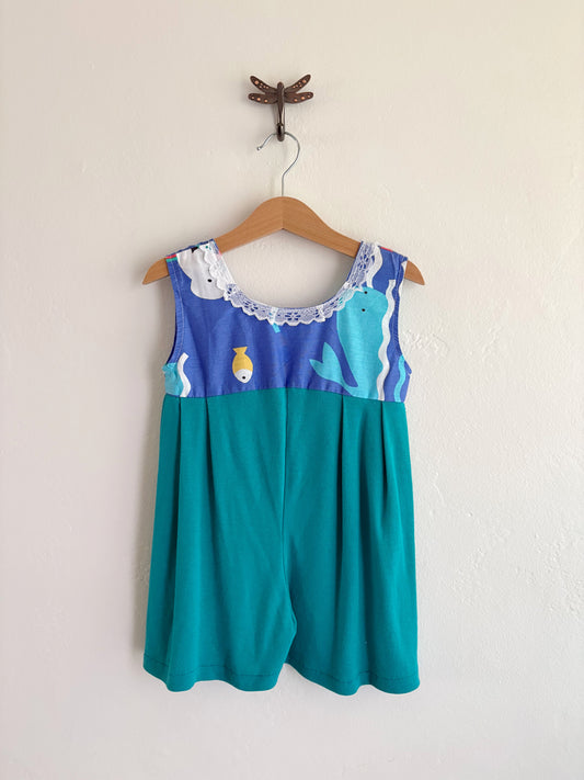 whale romper (2T)