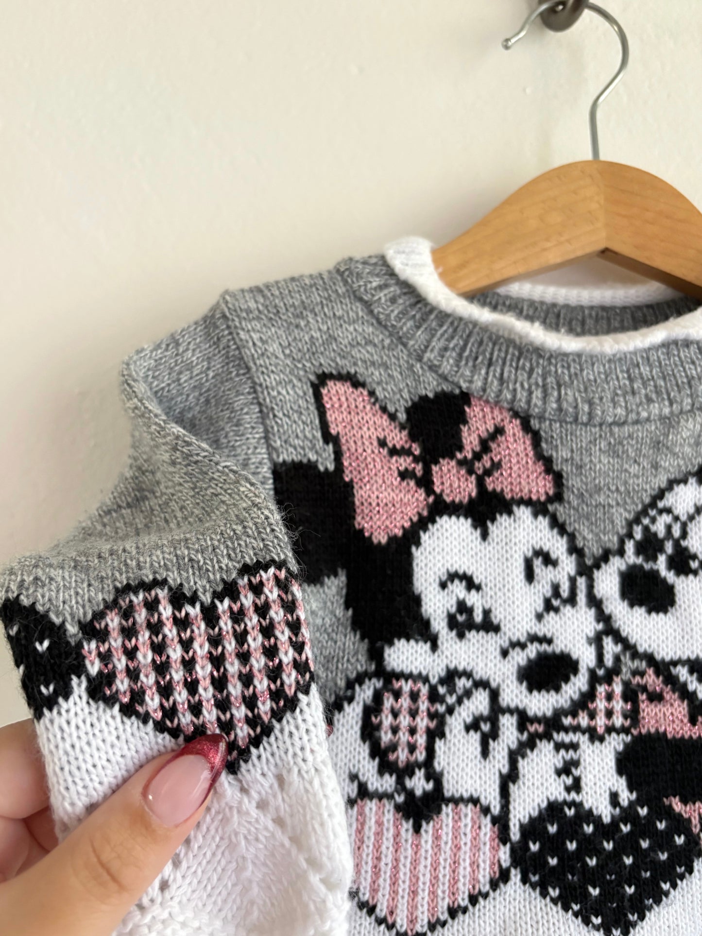 vintage mickey and minnie knit (6/12M)