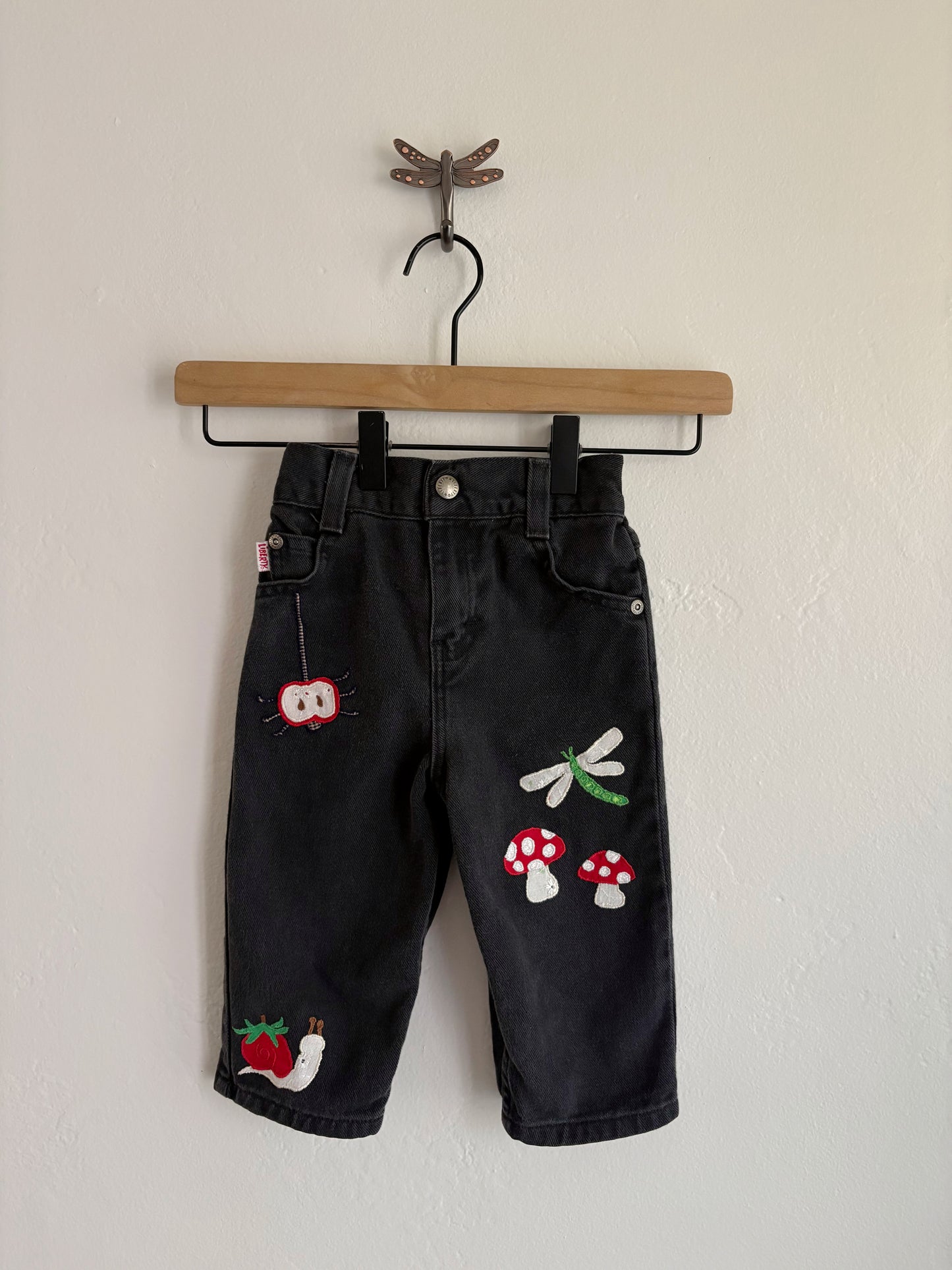 vintage 'garden pals' liberty jeans (18M) *handmade upcycle, please read!*