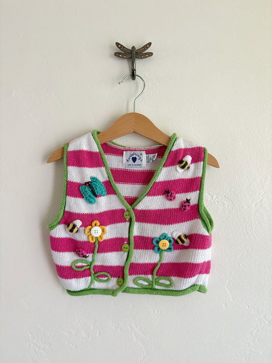 vintage hartstrings knitted vest (2/3T)