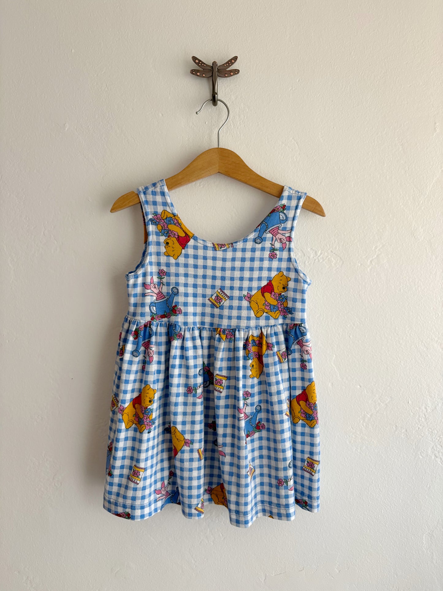 vintage pooh gingham dress (3/4)