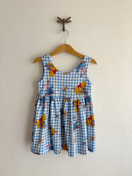 vintage pooh gingham dress (3/4)