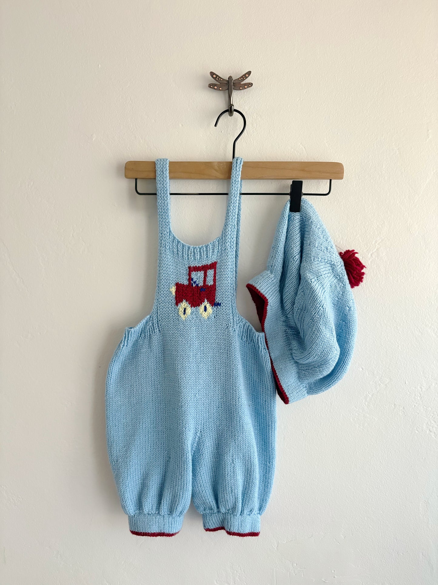 vintage handmade knit train set (18/24M)