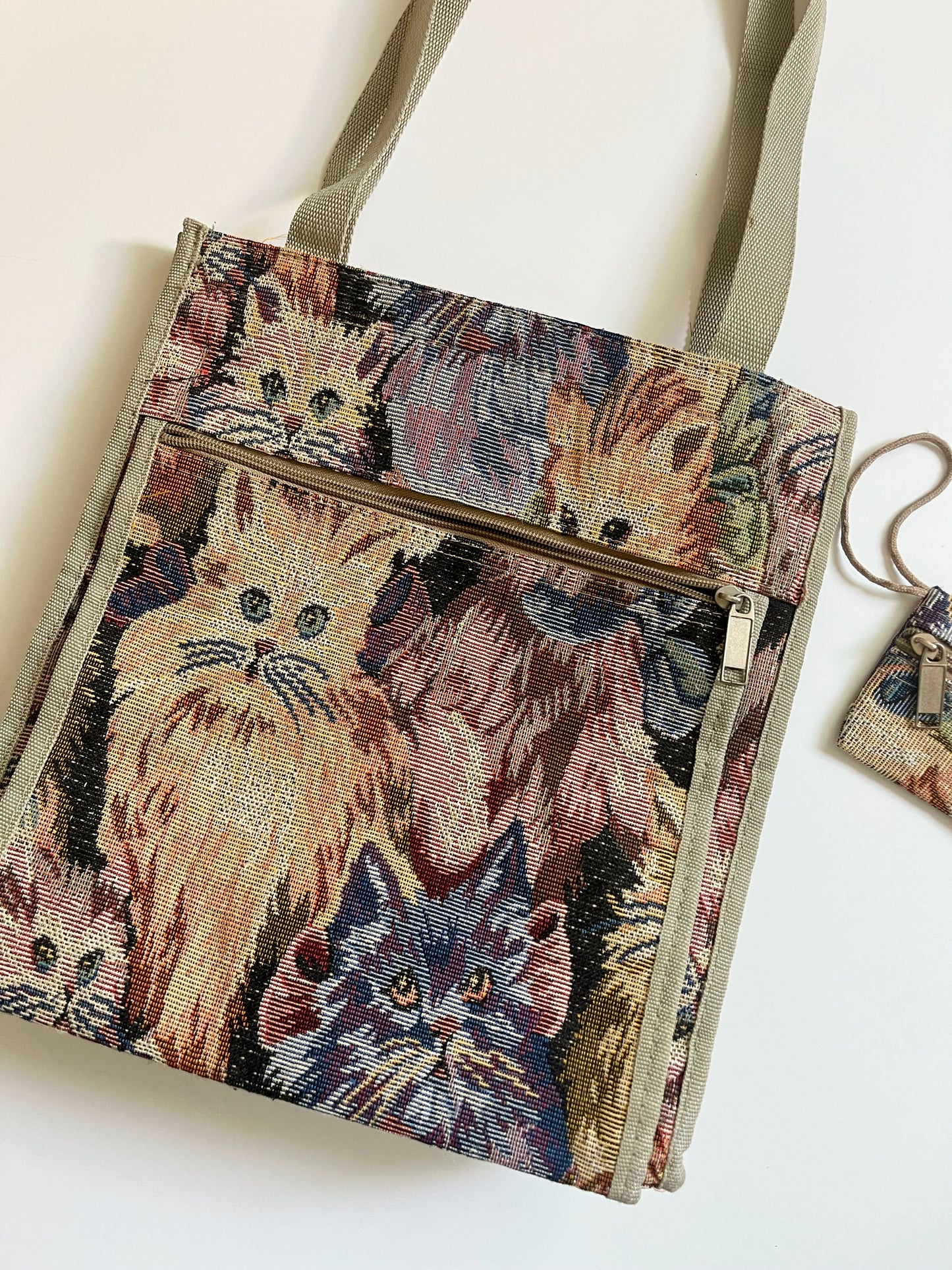 Tapestry Cat bag + coin pouch