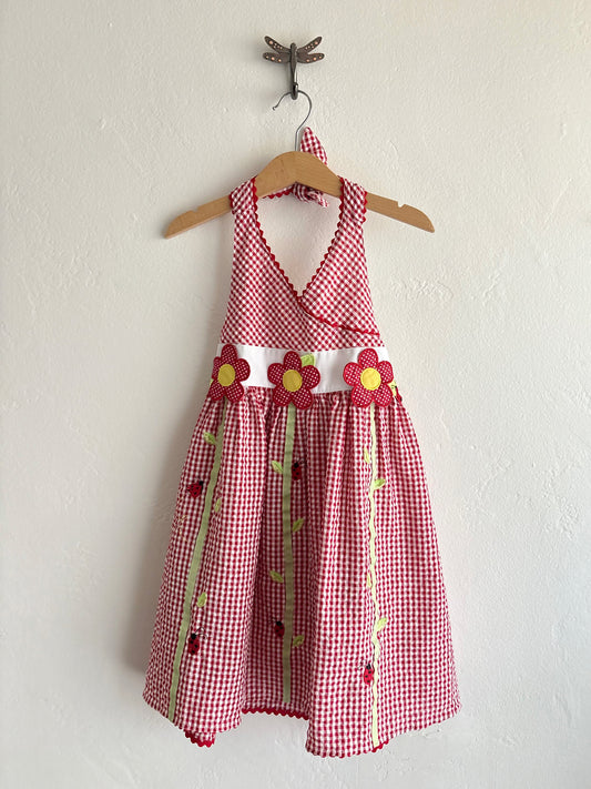 y2k ladybug gingham dress (5)