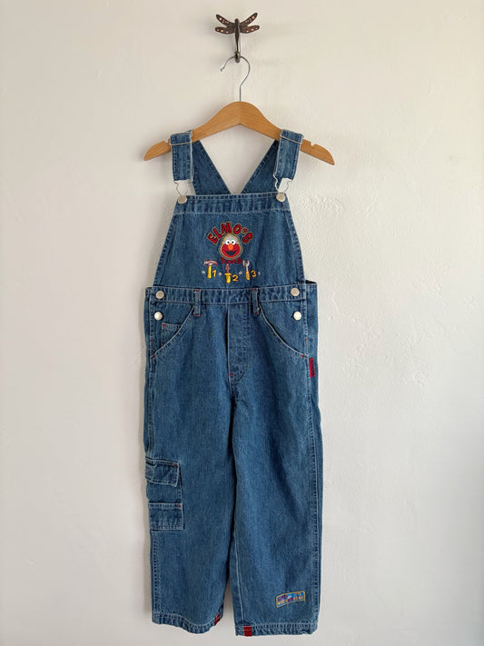 vintage y2k elmo overalls (4/5T)
