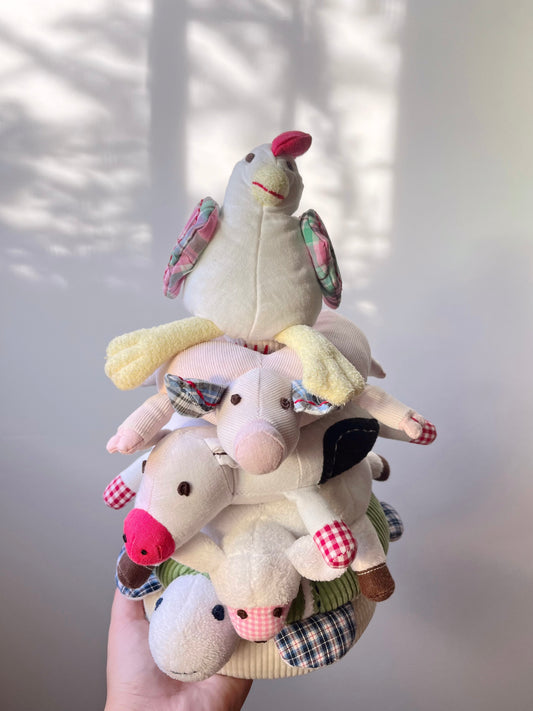 Animal plush stacking toy