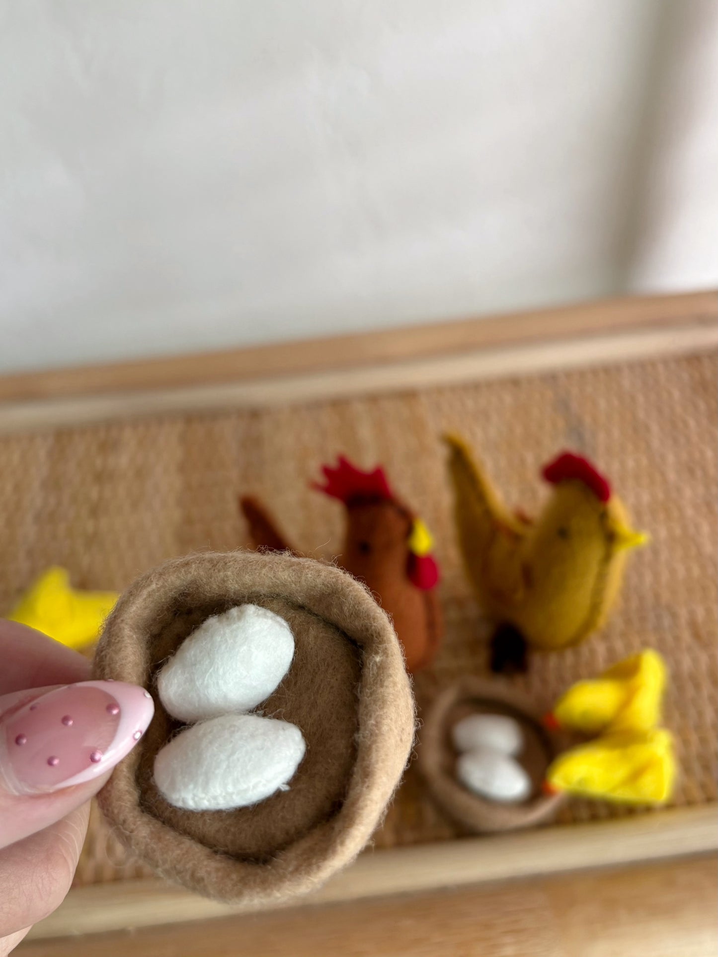 felt chick play set (13 pieces)