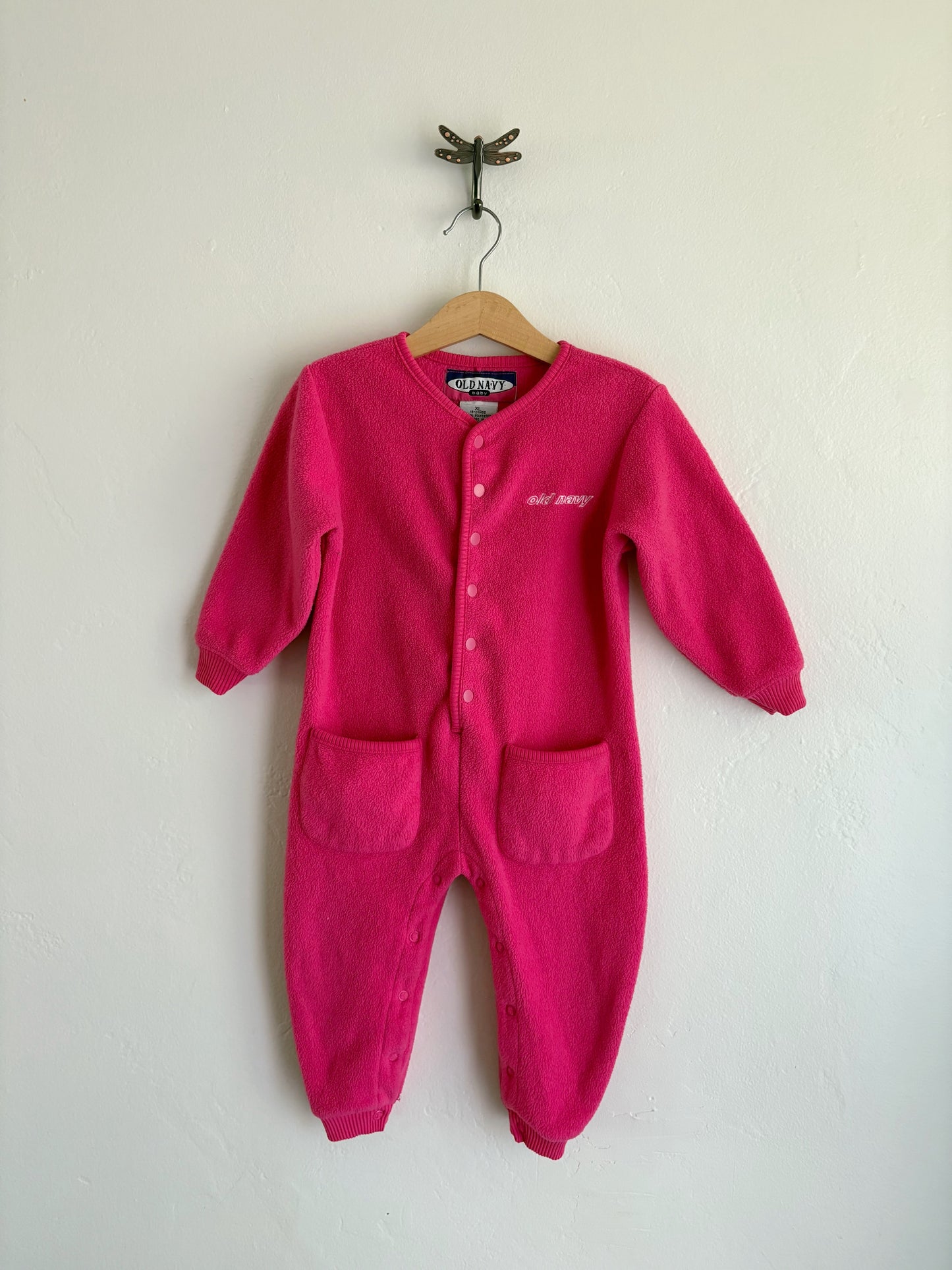 vintage old navy fleece romper (18/24M)