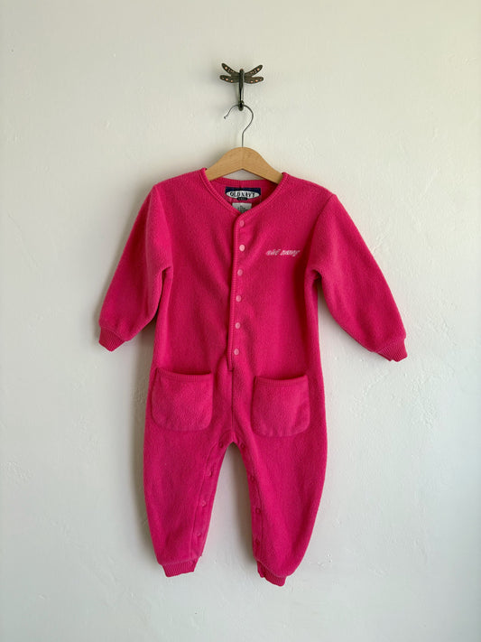 vintage old navy fleece romper (18/24M)