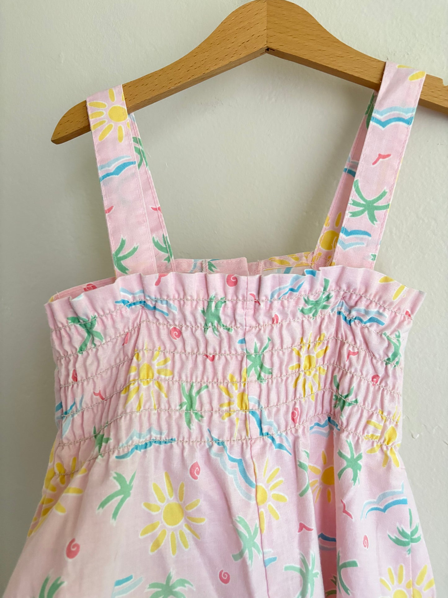 vintage aop buster brown summer romper (3/4T)
