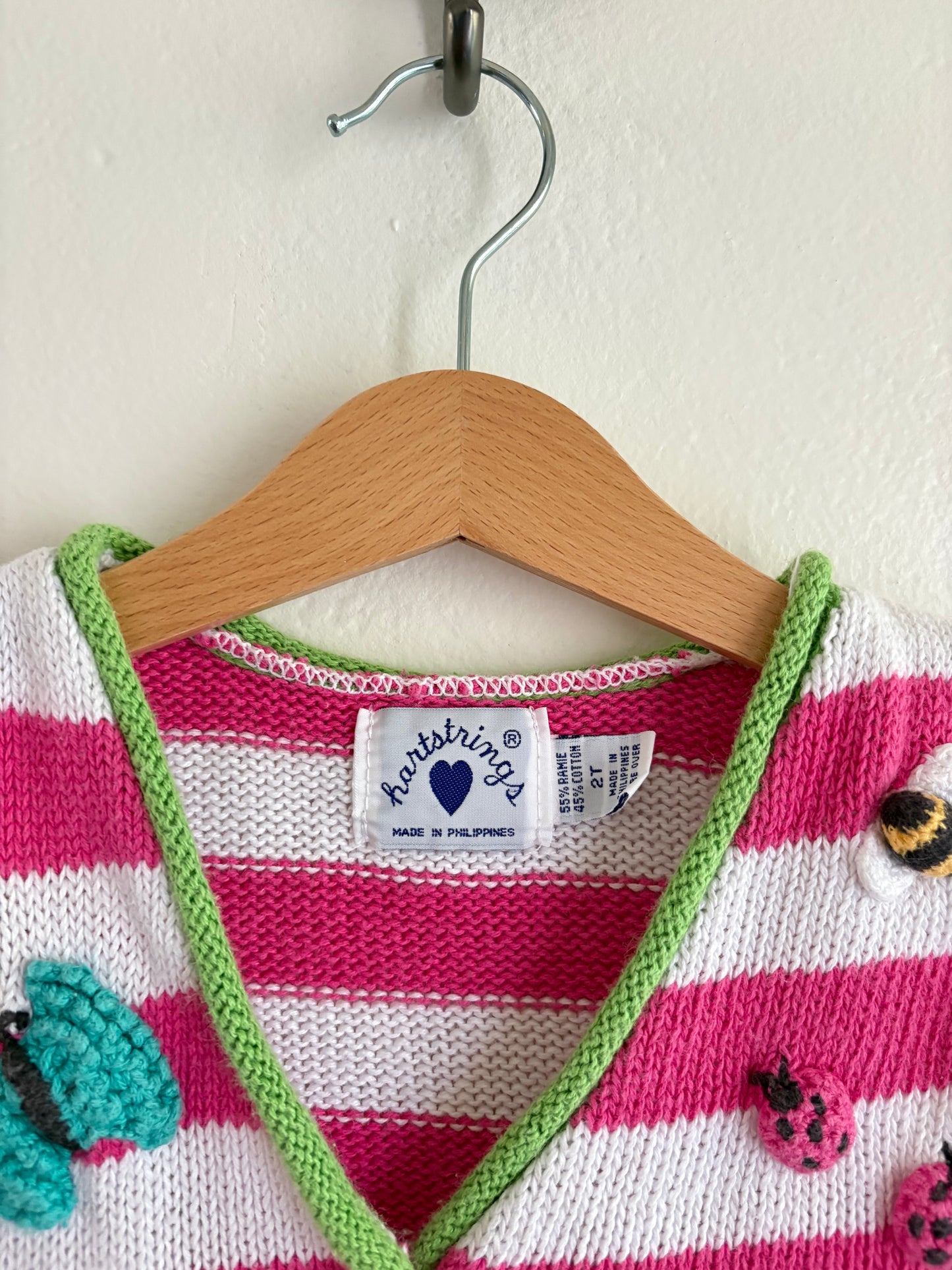 vintage hartstrings knitted vest (2/3T)