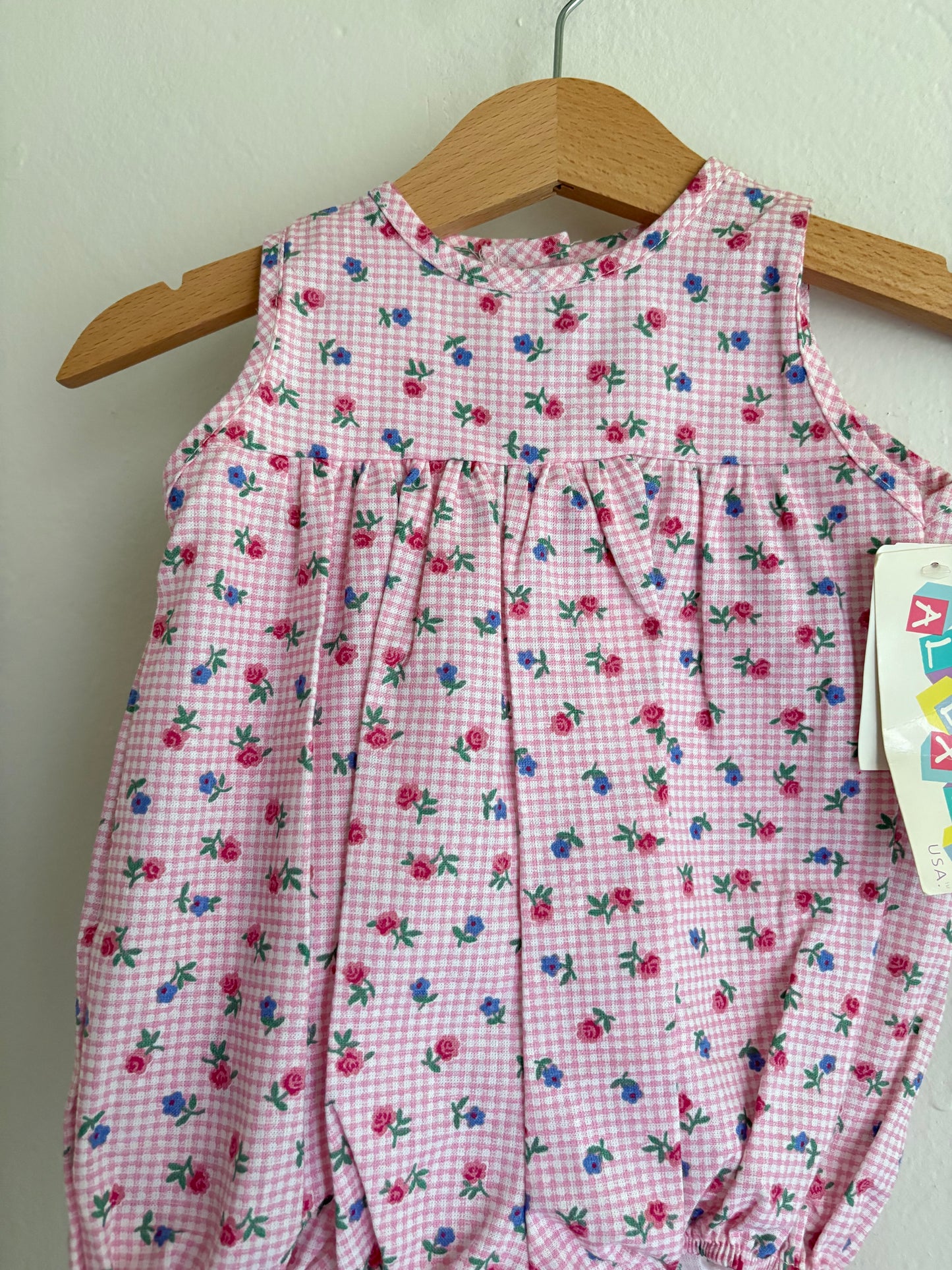 vintage floral romper (NB)