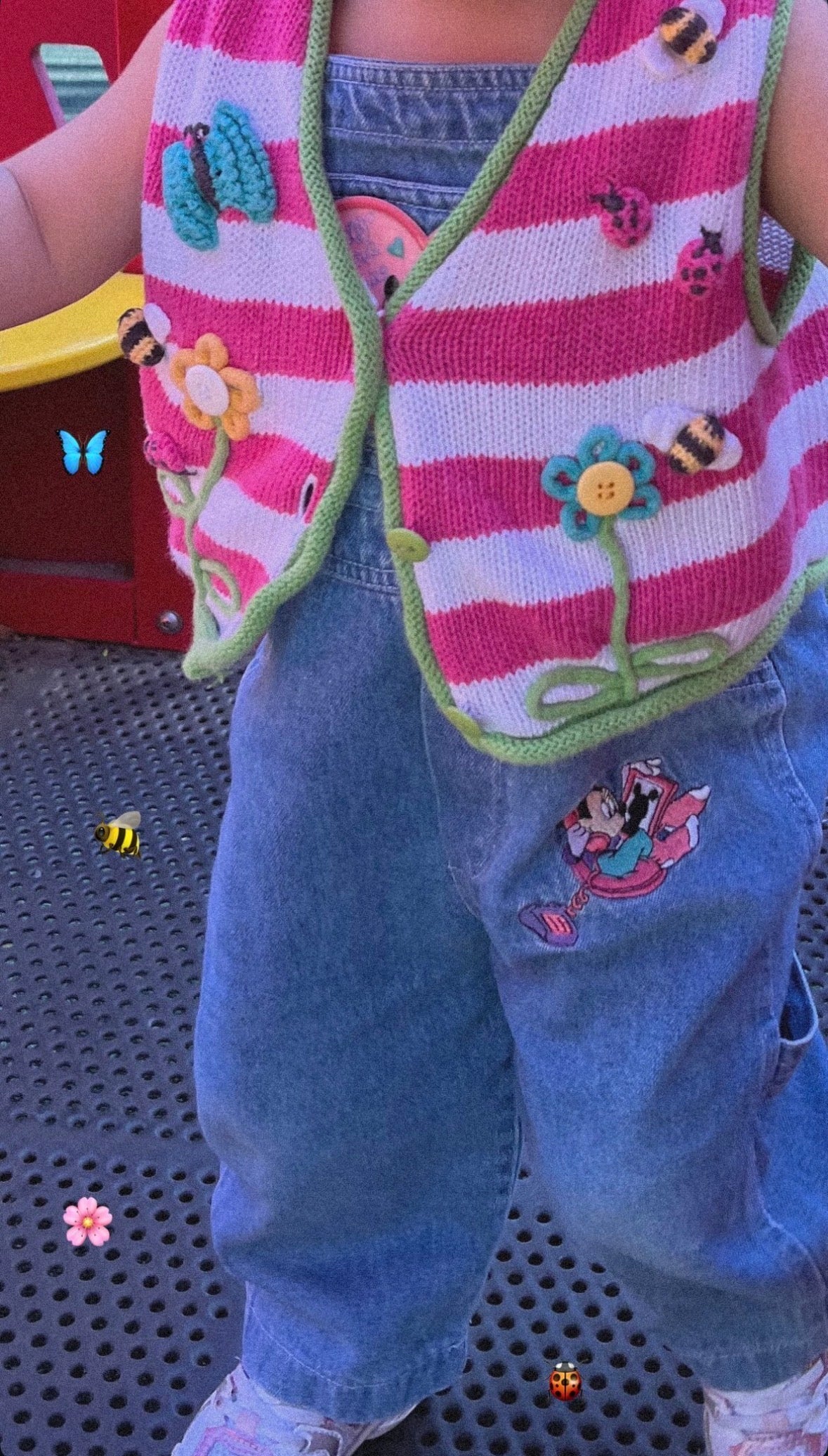 vintage hartstrings knitted vest (2/3T)