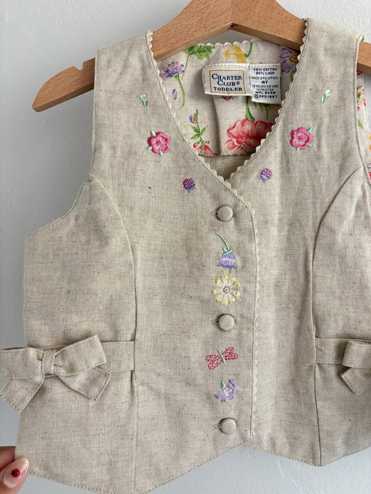 vintage embroidered vest (4T)