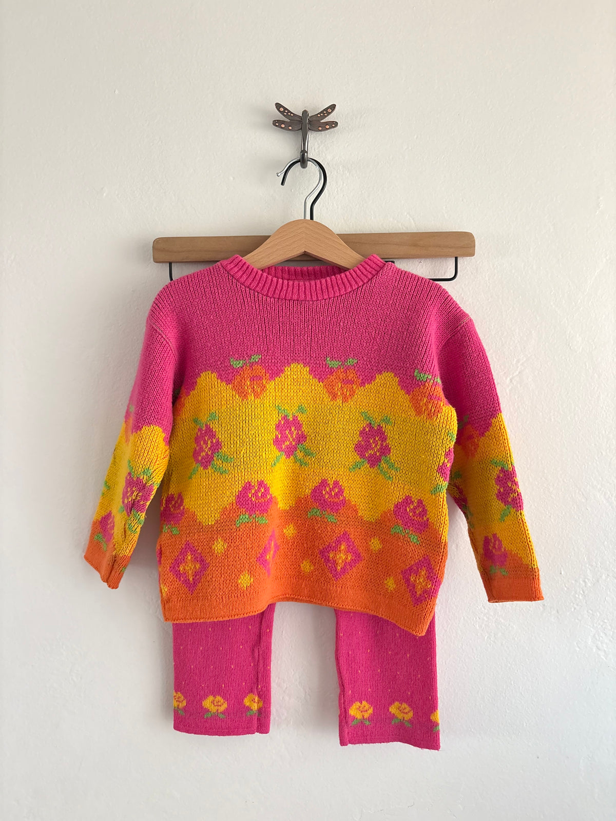 vintage floral knitted set (3/4)