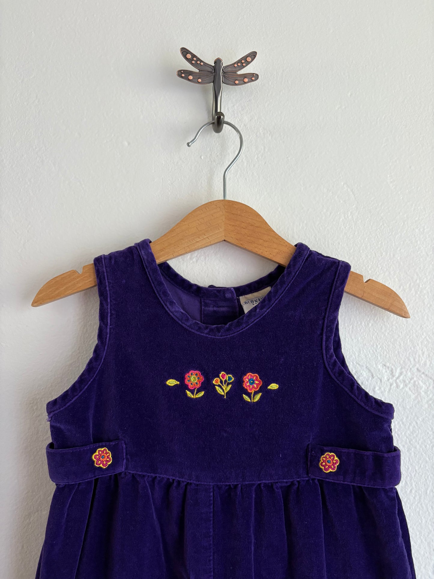 vintage velour old navy romper (12/18M)